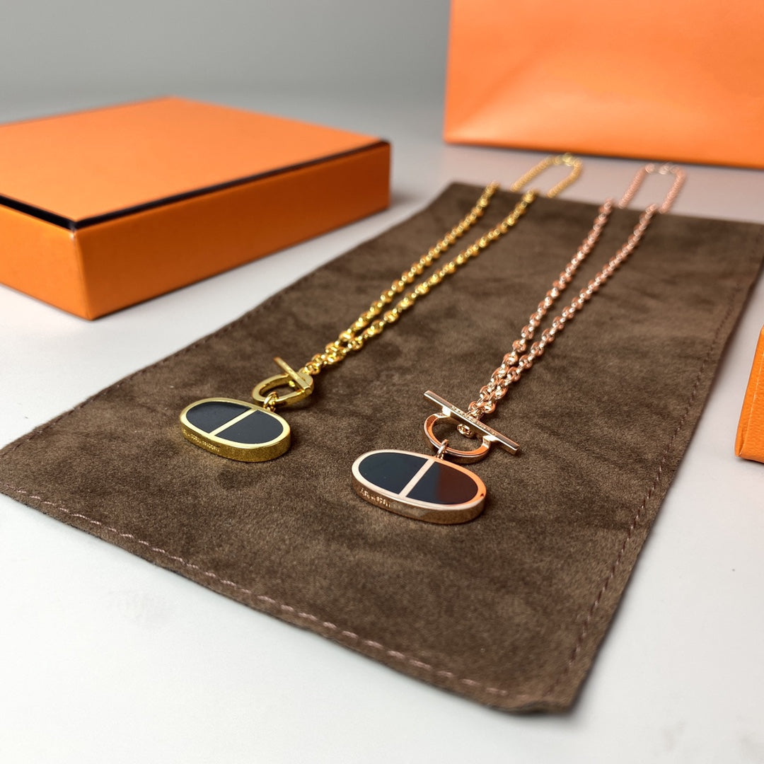 ¡®Dream¡¯CHAINE VERSO BLACK CERAMIC NECKLACE