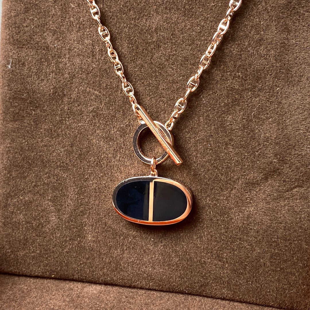 ¡®Dream¡¯CHAINE VERSO BLACK CERAMIC NECKLACE