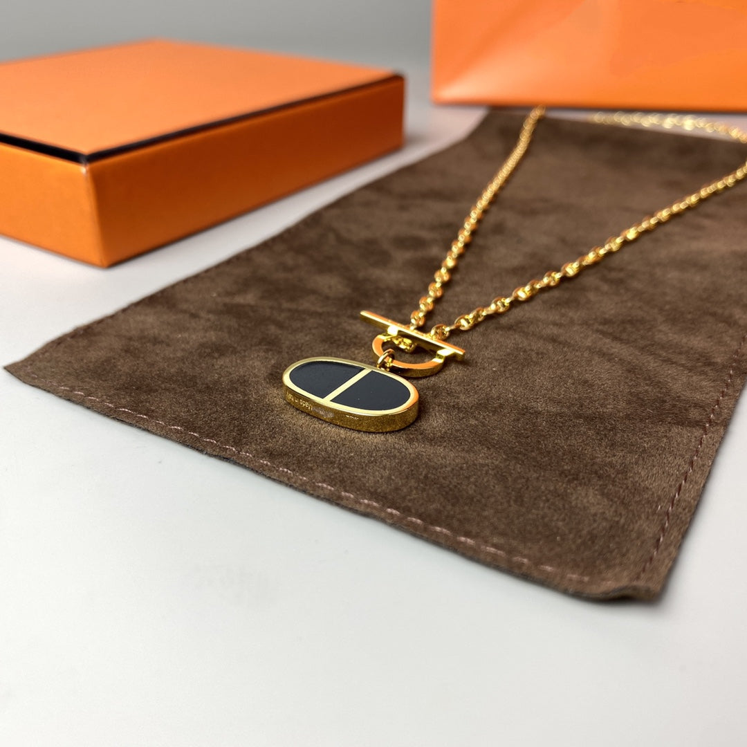 ¡®Dream¡¯CHAINE VERSO BLACK CERAMIC NECKLACE