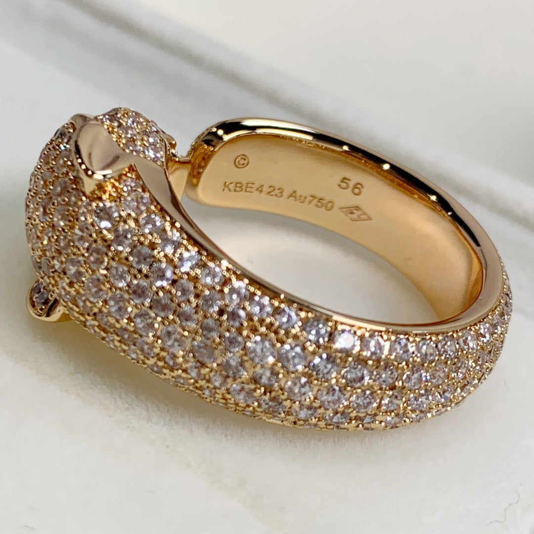 ¡®Dream¡¯PANTHERE PINK GOLD DIAMOND RING