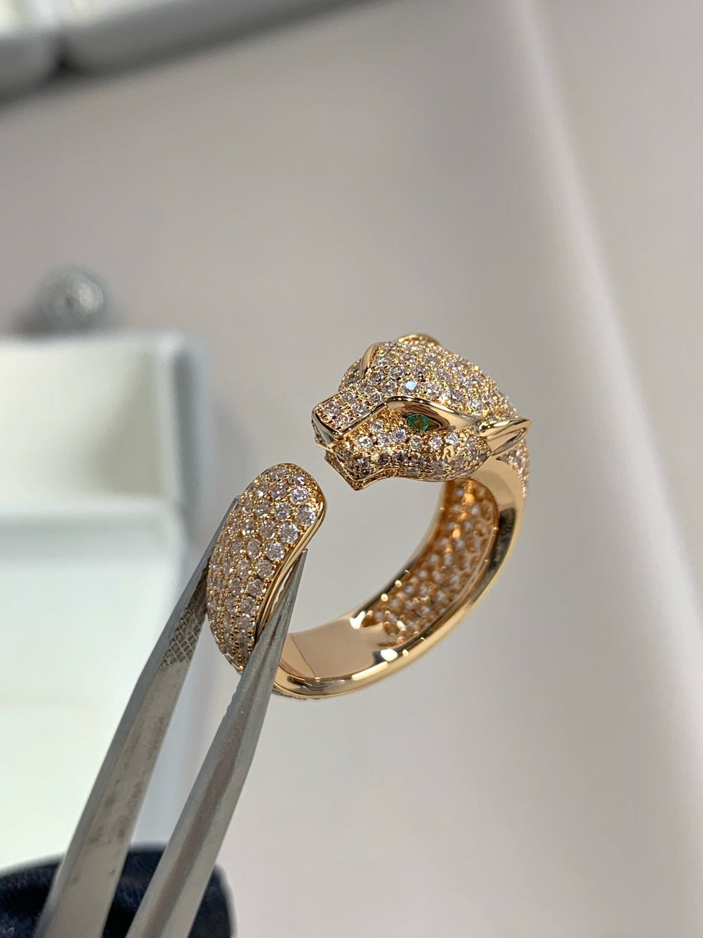 ¡®Dream¡¯PANTHERE PINK GOLD DIAMOND RING