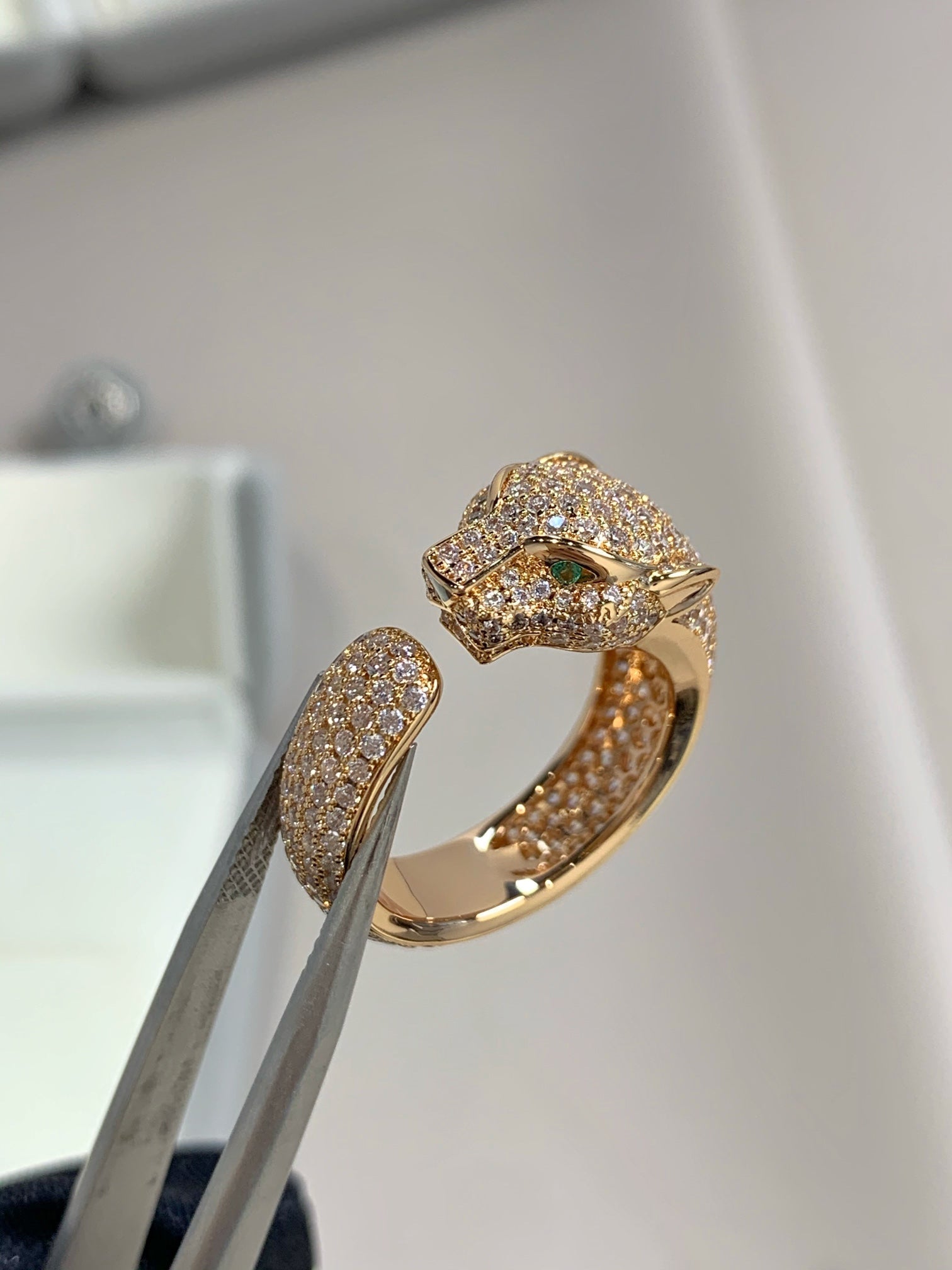 ¡®Dream¡¯PANTHERE PINK GOLD DIAMOND RING