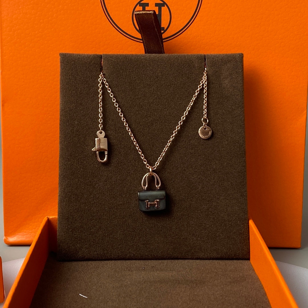 ¡®Dream¡¯CONSTANCE SCHWARZ ANHÄNGER ROSÉGOLD KETTE