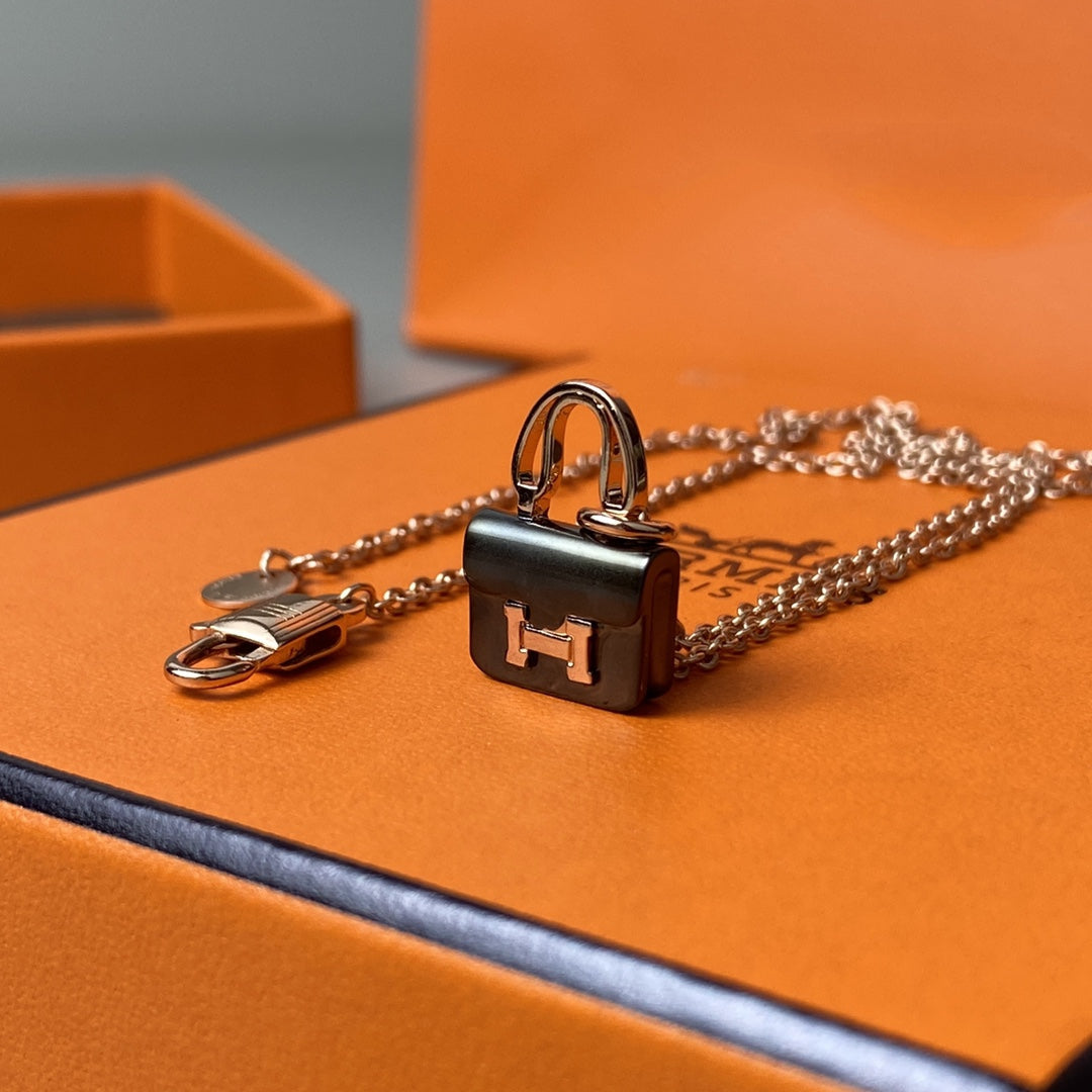 ¡®Dream¡¯CONSTANCE SCHWARZ ANHÄNGER ROSÉGOLD KETTE