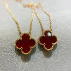 ¡®Dream¡¯CLOVER 15MM CARNELIAN SINGLE FLOWER NECKLACE