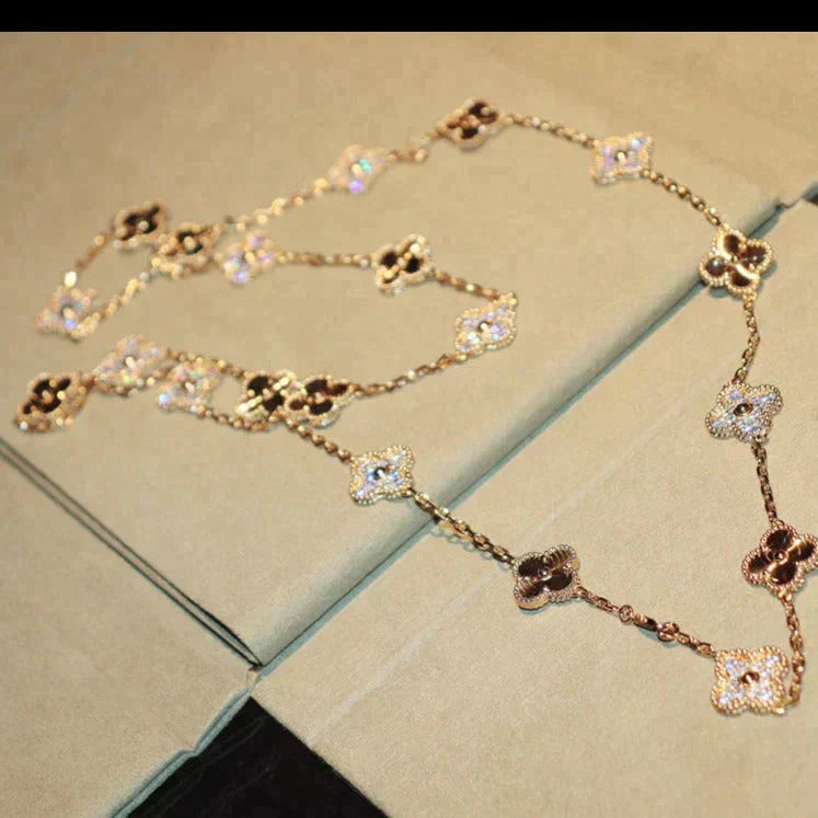 ¡®Dream¡¯CLOVER 20 MOTIFS LASER DIAMOND NECKLACE