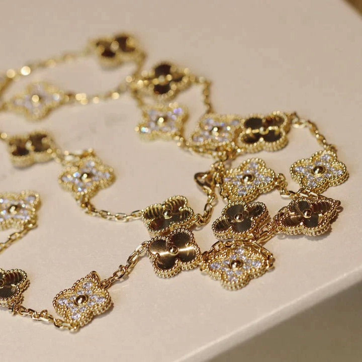 ¡®Dream¡¯CLOVER 20 MOTIFS LASER DIAMOND NECKLACE