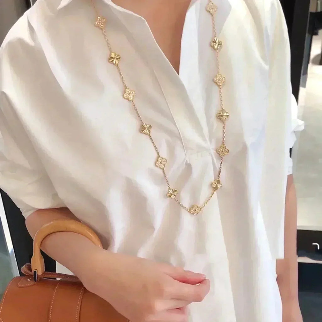 ¡®Dream¡¯CLOVER 20 MOTIFS LASER DIAMOND NECKLACE