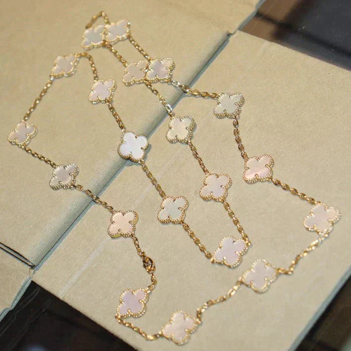 ¡®Dream¡¯CLOVER 20 MOTIFS WHITE MOP NECKLACE