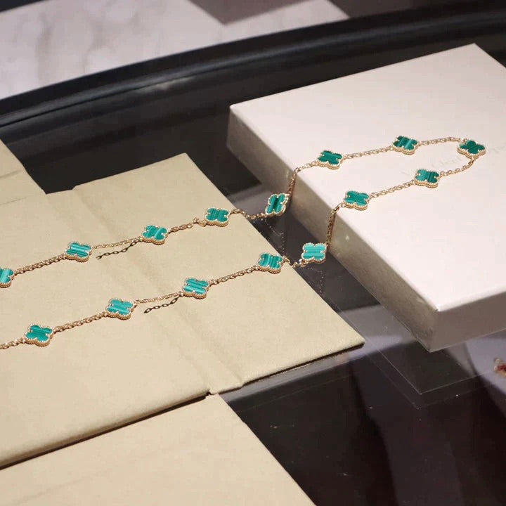 ¡®Dream¡¯CLOVER 20 MOTIFS MALACHITE GOLD