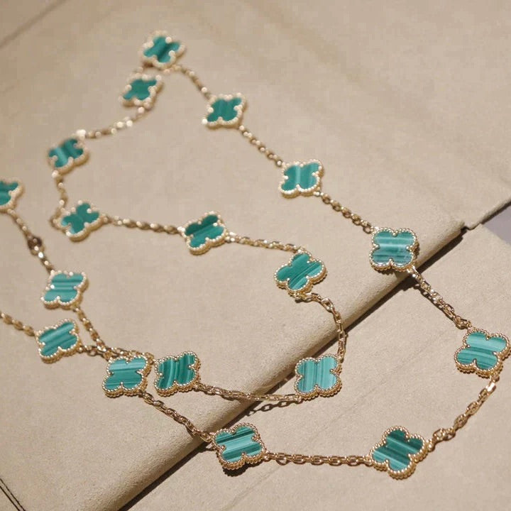 ¡®Dream¡¯CLOVER 20 MOTIFS MALACHITE GOLD
