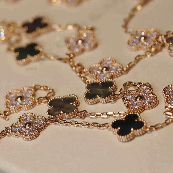 ¡®Dream¡¯CLOVER 20 MOTIFS DARK MOP DIAMOND  NECKLACE