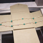 ¡®Dream¡¯CLOVER 20 MOTIFS MALACHITE DIAMOND NECKLACE