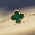 ¡®Dream¡¯CLOVER 20 MOTIFS MALACHITE DIAMOND NECKLACE