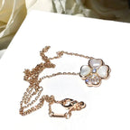 ¡®Dream¡¯CLOVER MOP DIAMOND ROSE GOLD NECKLACE