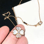 ¡®Dream¡¯CLOVER MOP DIAMOND ROSE GOLD NECKLACE