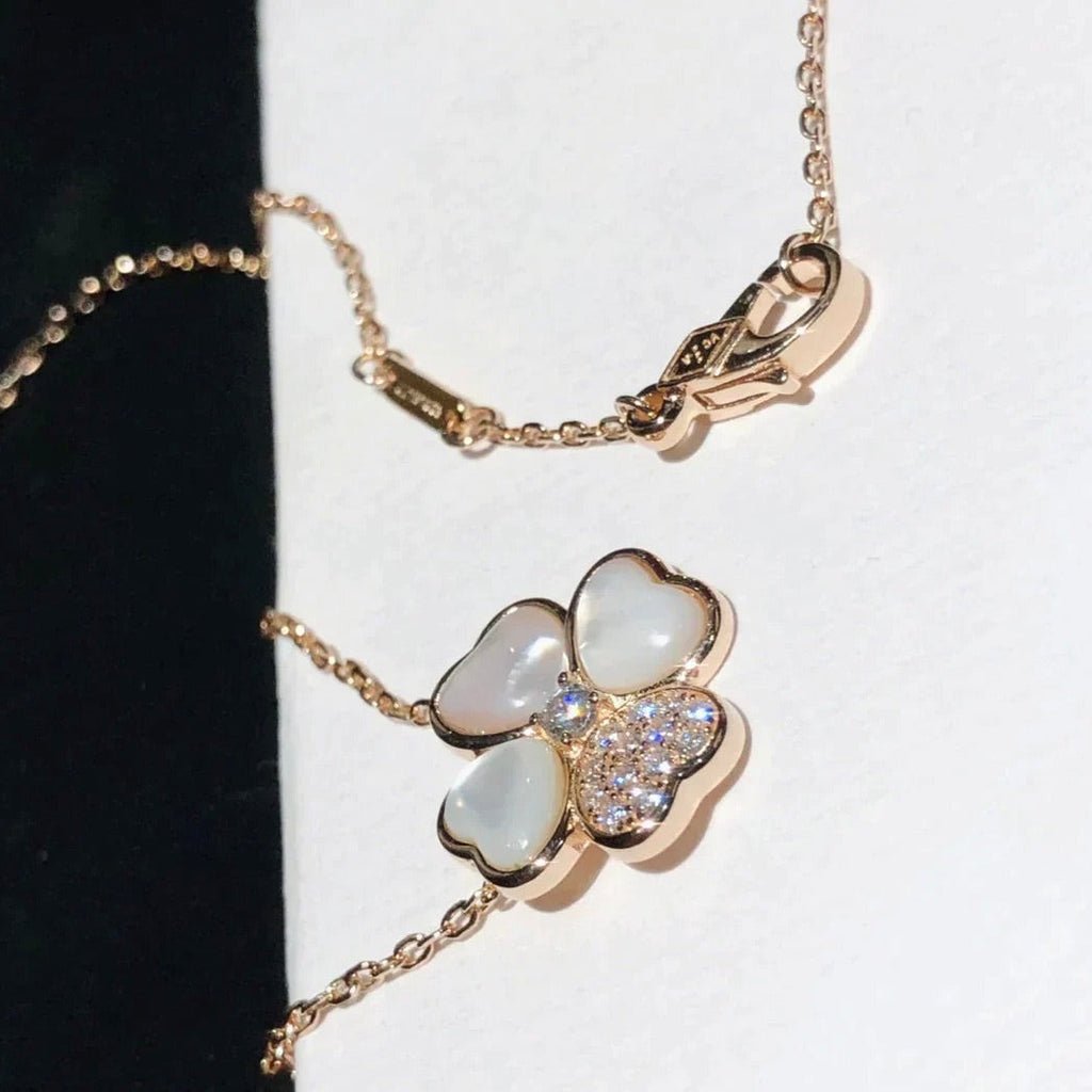 ¡®Dream¡¯CLOVER MOP DIAMOND ROSE GOLD NECKLACE