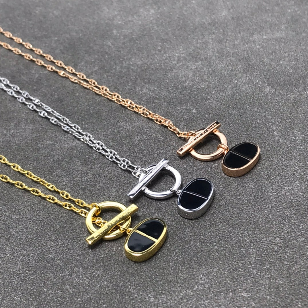 ¡®Dream¡¯CHAINE VERSO BLACK CERAMIC  NECKLACE