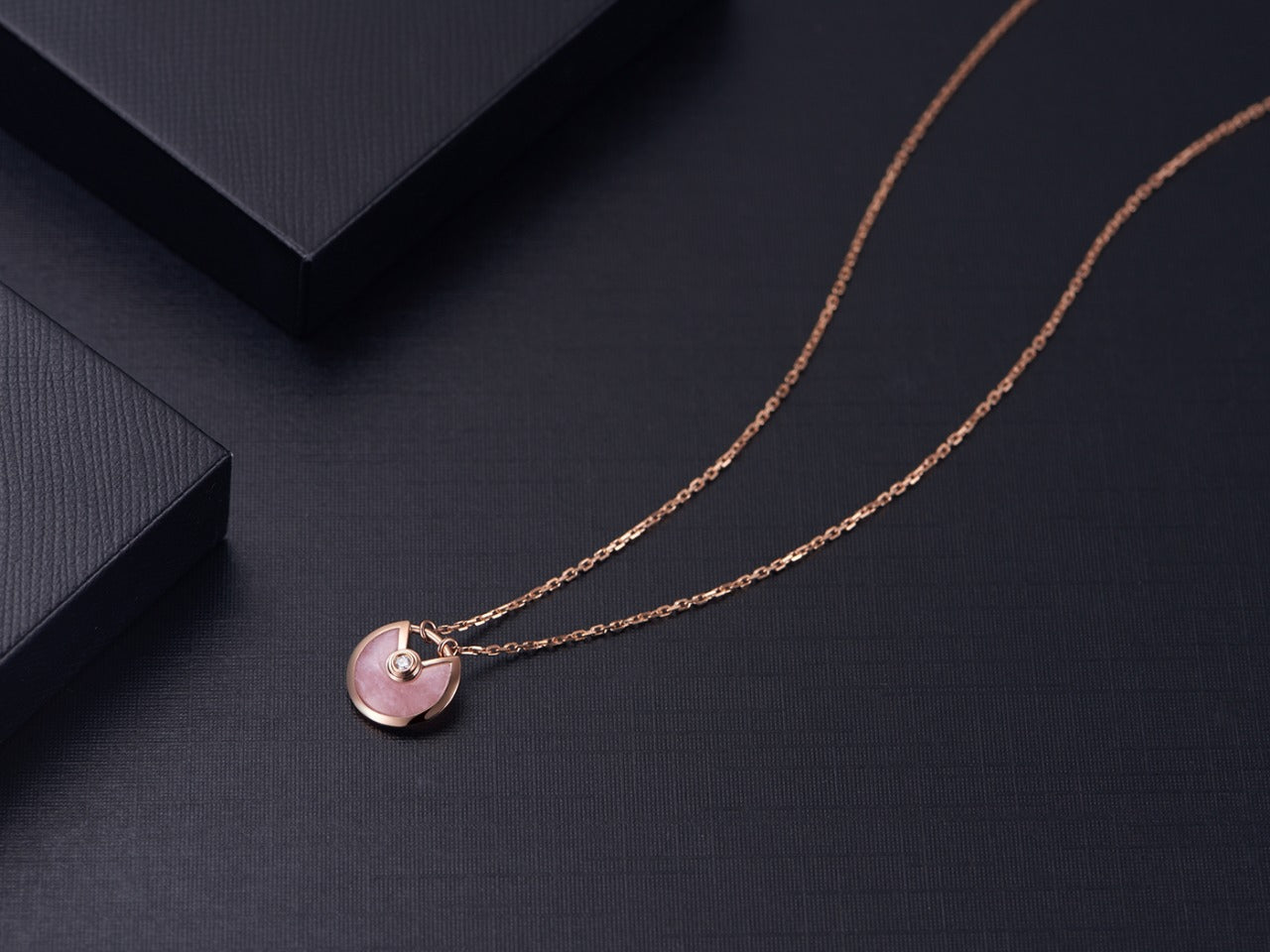 ¡®Dream¡¯AMULETTE ROSE GOLD PINK MOP NECKLACE