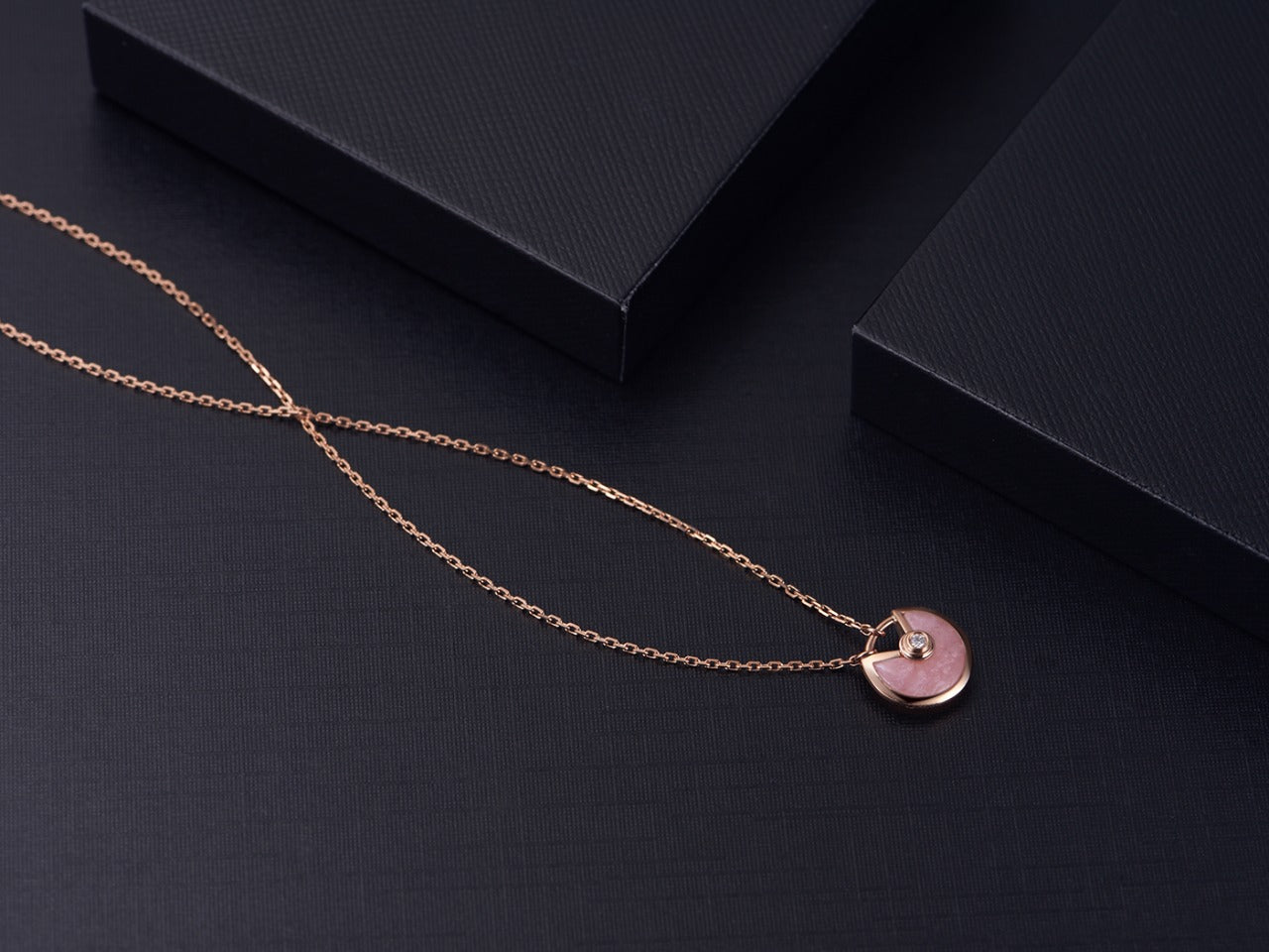 ¡®Dream¡¯AMULETTE ROSE GOLD PINK MOP NECKLACE
