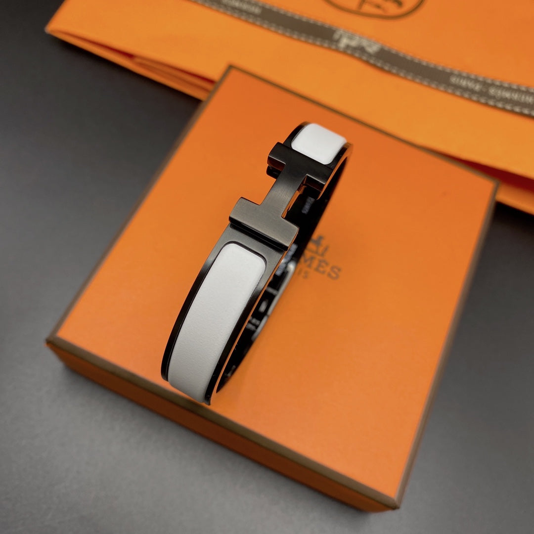 ¡®Dream¡¯H BRACELET 12MM BLACK WHITE CERAMIC