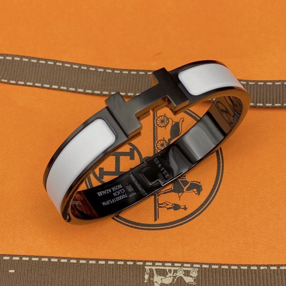 ¡®Dream¡¯H BRACELET 12MM BLACK WHITE CERAMIC