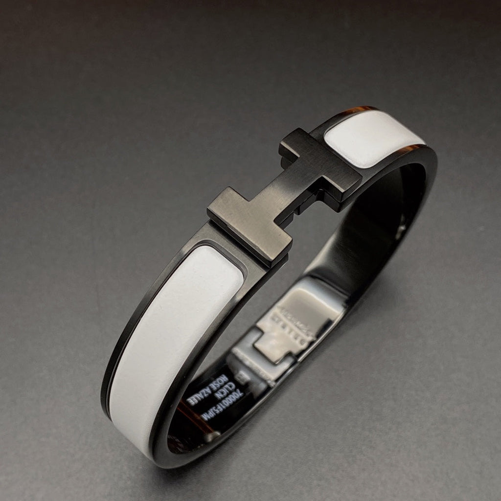 ¡®Dream¡¯H BRACELET 12MM BLACK WHITE CERAMIC