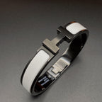 ¡®Dream¡¯H BRACELET 12MM BLACK WHITE CERAMIC