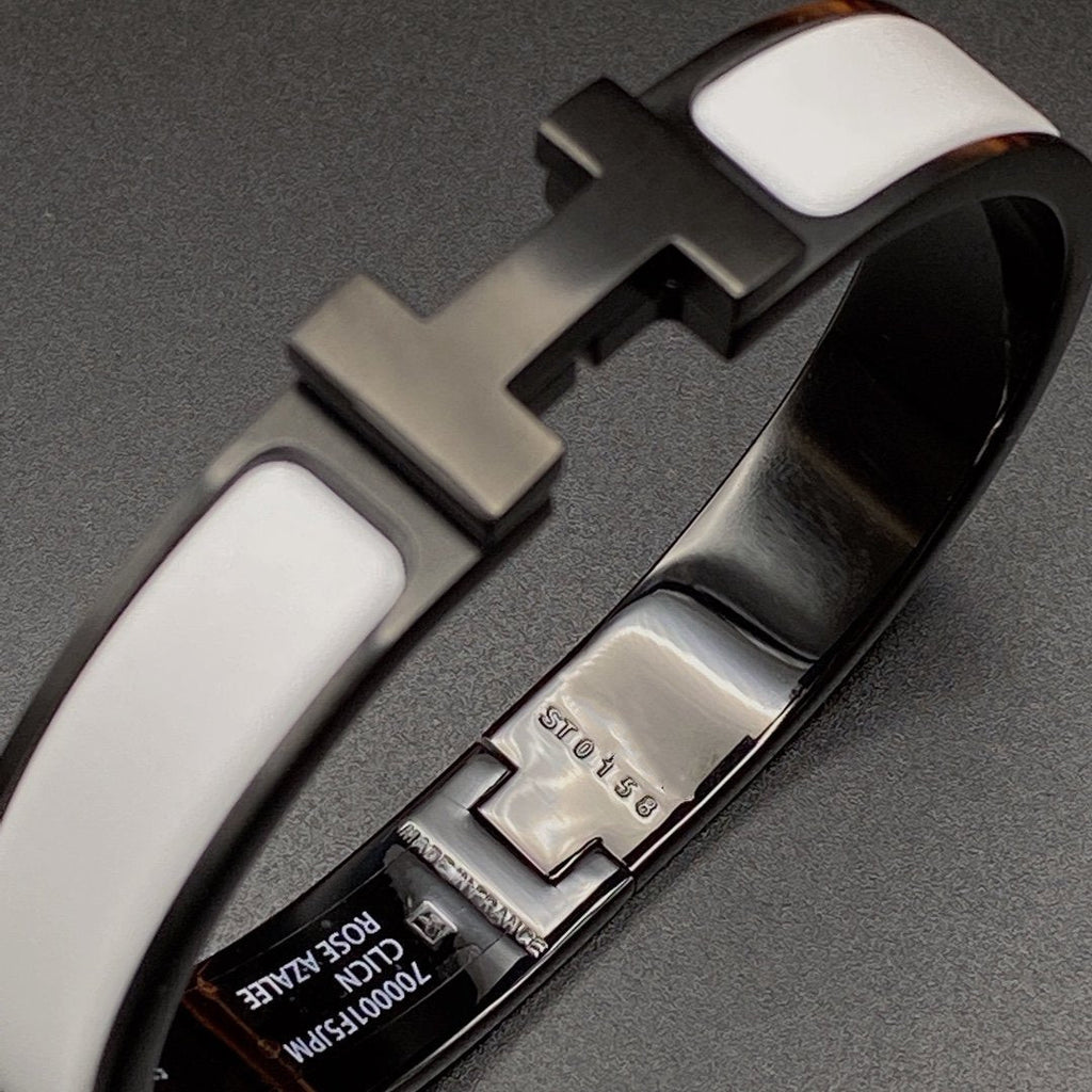 ¡®Dream¡¯H BRACELET 12MM BLACK WHITE CERAMIC