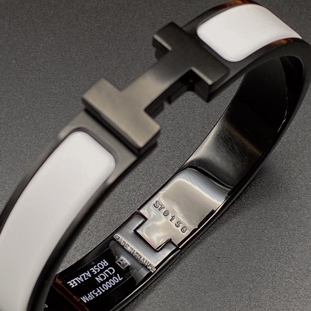 ¡®Dream¡¯H BRACELET 12MM BLACK WHITE CERAMIC
