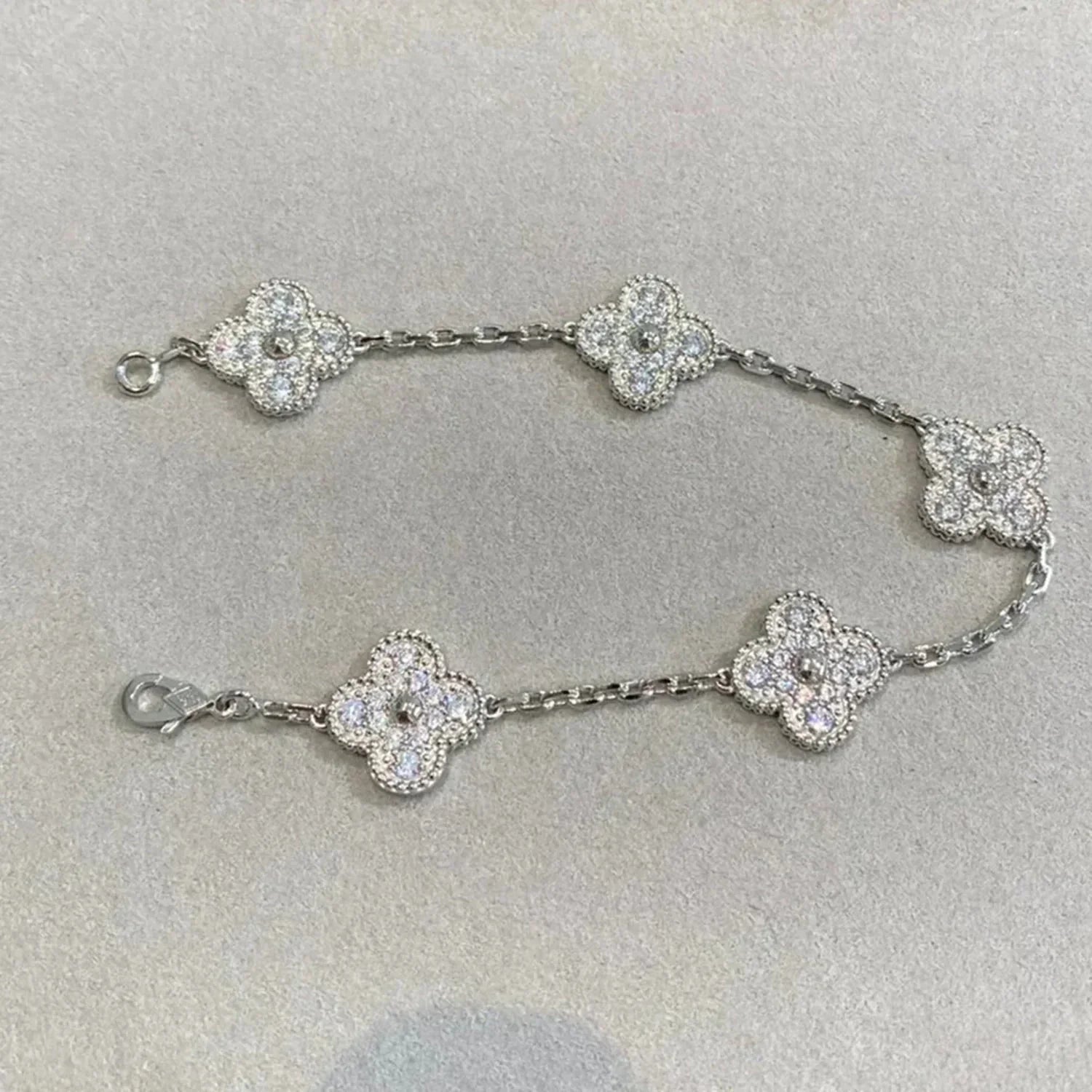 [Dream] New  CLOVER 5 MOTIF FULL DIAMOND BRACELET COLLECTION