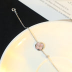 ¡®Dream¡¯SUN MOTIF PINK MOP SILVER BRACELET