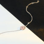 ¡®Dream¡¯SUN MOTIF PINK MOP SILVER BRACELET