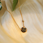 ¡®Dream¡¯SUN PEDANT PINK GOLD 1 DIAMOND NECKLACE