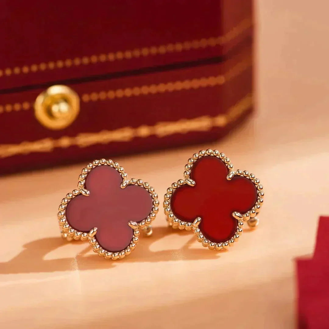 ¡®Dream¡¯CLOVER MITTELGROSS 1 MOTIV KARNEOL OHRRINGE
