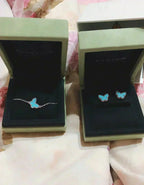 ¡®Dream¡¯BUTTERFLY TURQUOISE EARRINGS SILVER