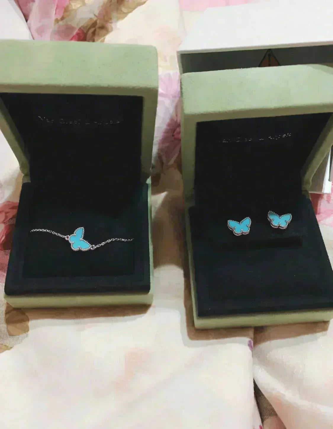¡®Dream¡¯BUTTERFLY TURQUOISE EARRINGS SILVER