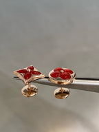 ¡®Dream¡¯STAR UND SONNE ROSÉGOLD CARNELIAN OHRSTECKER