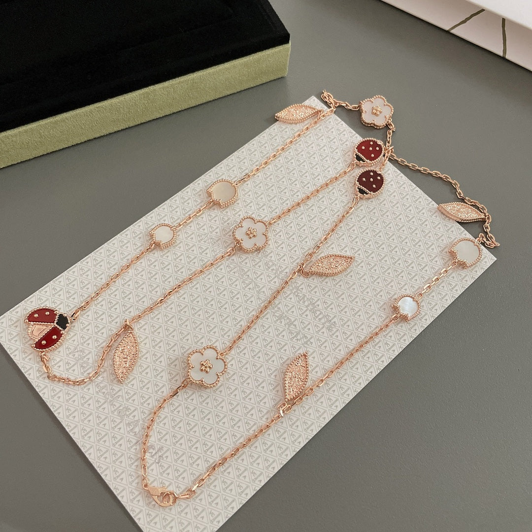 ¡®Dream¡¯LUCKY SPRING 15 MOTIFS ROSE GOLD NECKLACE