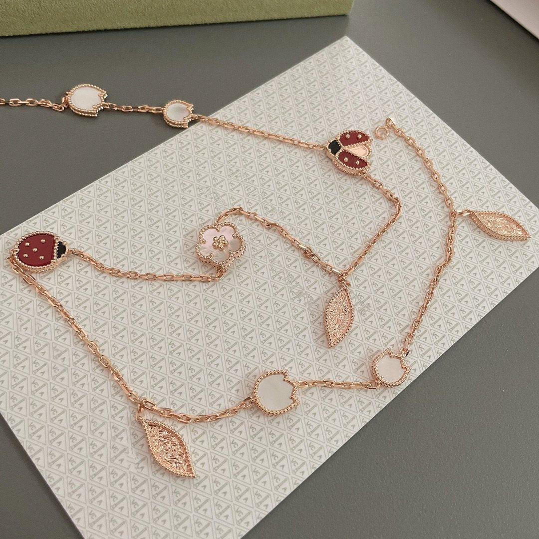 Halskette „Dream“ „LUCKY SPRING“ mit 15 Motiven in Roségold