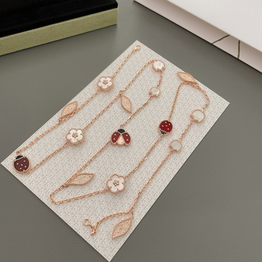 Halskette „Dream“ „LUCKY SPRING“ mit 15 Motiven in Roségold