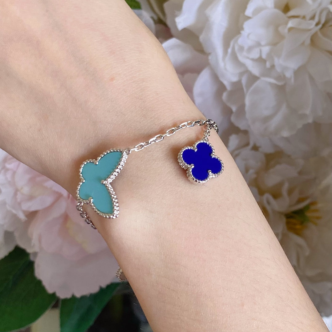 ¡®Dream¡¯LUCKY SPRING SILVER BRACELET 4 MOTIF