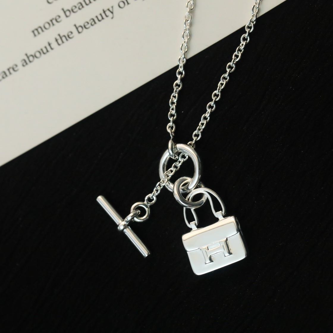 ¡®Dream¡¯POP H PEDANT SILVER NECKLACE