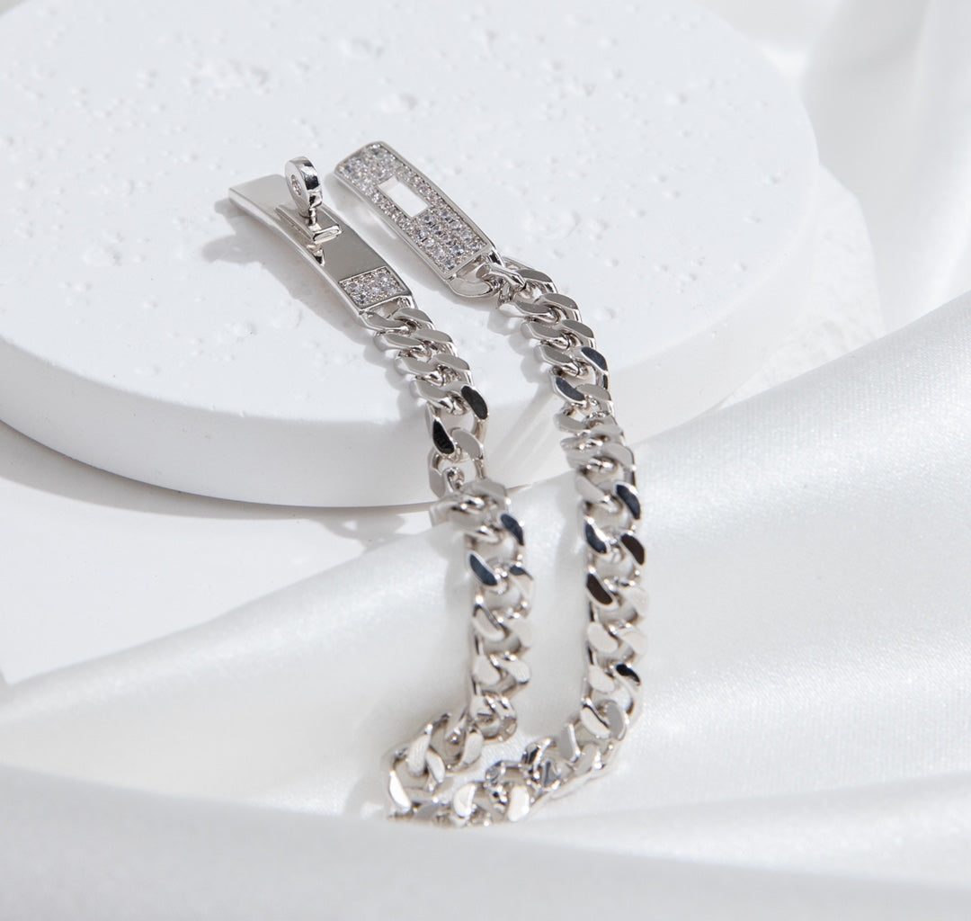 ¡®Dream¡¯KELLY CHAIN SILVER DIAMOND BRACELET