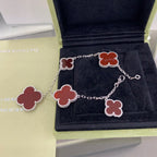 „Dream“ CLOVER 5 MOTIVE SILBER KARNEOL ARMBAND