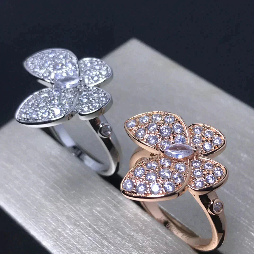 ¡®Dream¡¯BUTTERFLY PINK GOLD DIAMOND RING
