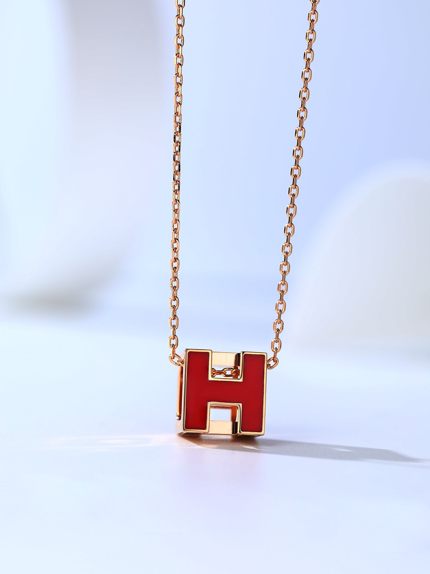 ¡®Dream¡¯H CAGE PINK GOLD NECKLACE