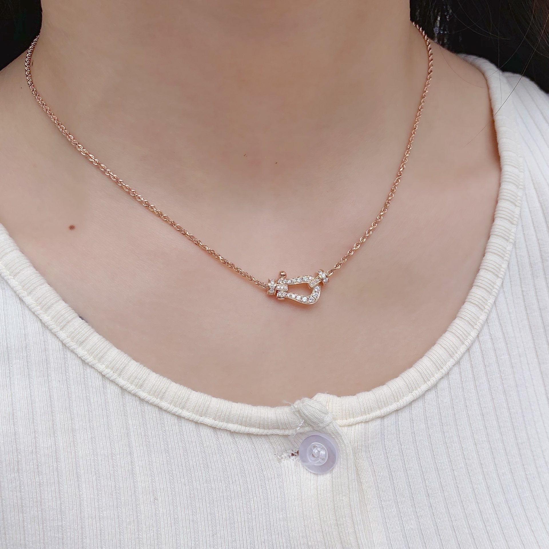 ¡®Dream¡¯FORCE 10 PINK GOLD DIAMOND NECKLACE