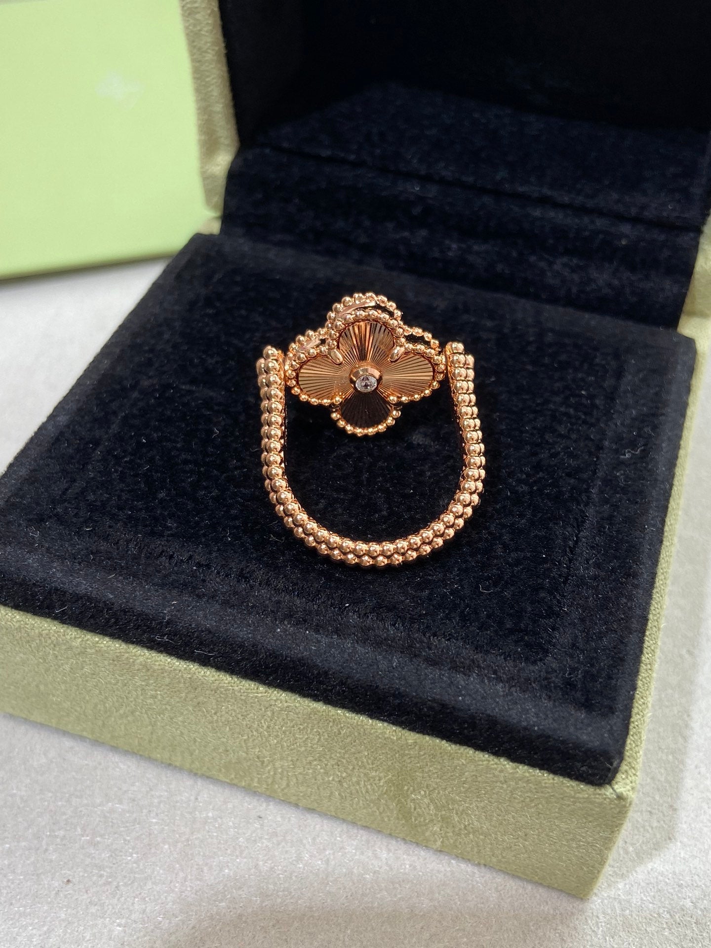 ¡®Dream¡¯CLOVER RIVERSIBLE ROSE GOLD RING