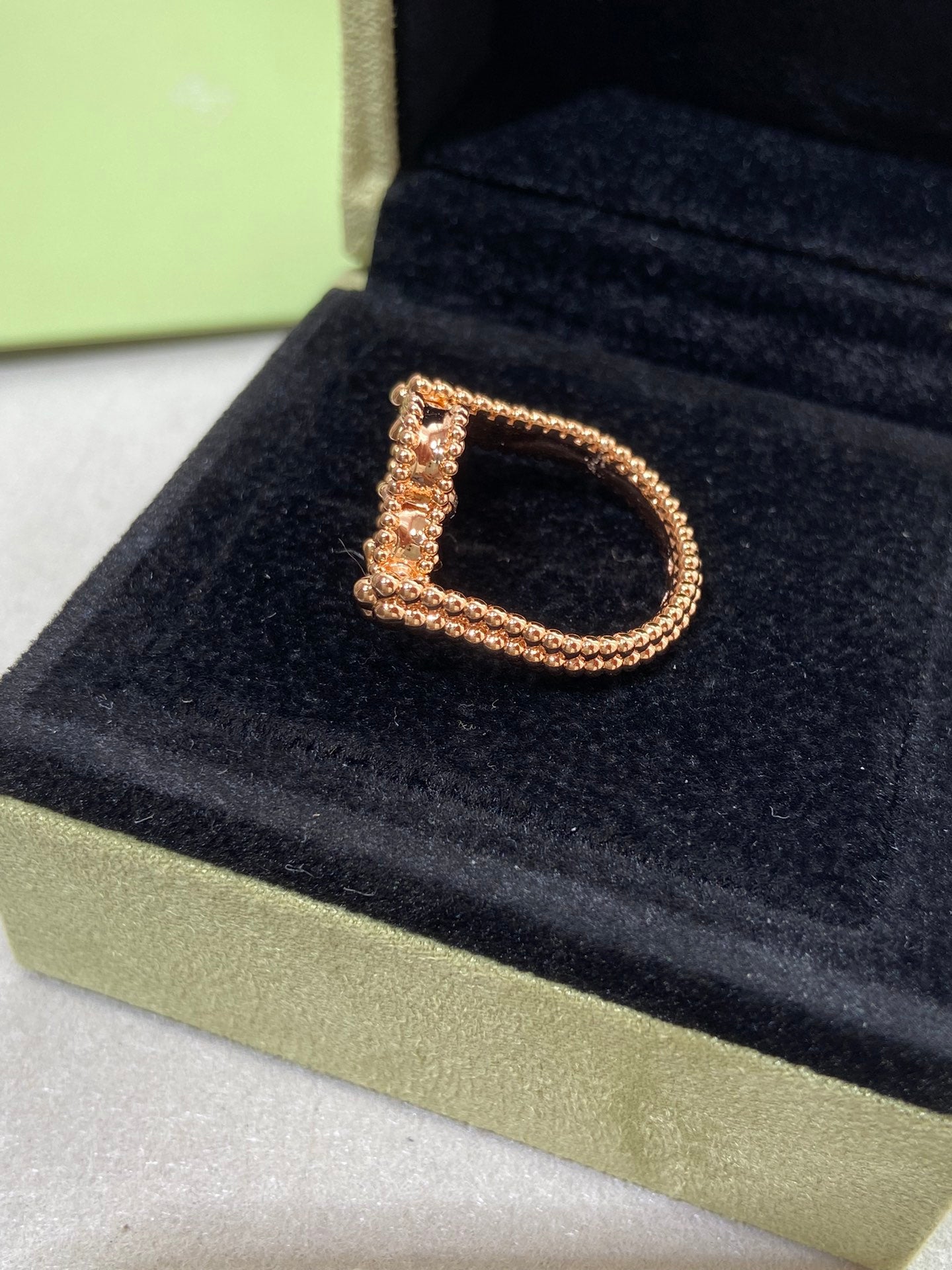 ¡®Dream¡¯CLOVER RIVERSIBLE ROSE GOLD RING
